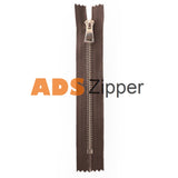 No.5 Metal Zip Nickel-Free Closed End Brown (Mustang - 304) / 6.3 Inch 16 Cm (Closed End)
