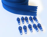 5 metre Continuous Nylon Coil #3 Zip with 10 Sliders