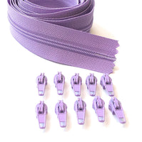 5 metre Continuous Nylon Coil #3 Zip with 10 Sliders