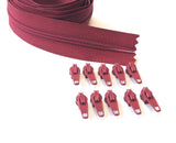 5 metre Continuous Nylon Coil #3 Zip with 10 Sliders