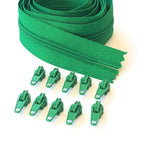 5 metre Continuous Nylon Coil #3 Zip with 10 Sliders