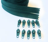 5 metre Continuous Nylon Coil #3 Zip with 10 Sliders