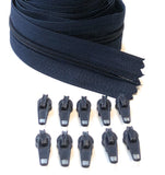 5 metre Continuous Nylon Coil #3 Zip with 10 Sliders