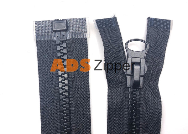 Ads Zipper Black Heavy Duty Zip No.8 Plastic Open End (From 12 Cm To 116 Cm) - Listing 1/2 7.9 Inch
