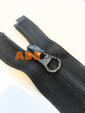 Black Nylon No.5 Reverse Type Zip With Autolock Thumb Puller Open & Closed End Zip