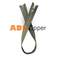Metal No.5 Open End - Listing 1/2 Green (Olive 327) / 9.8 Inch 25 Cm (Open End) Zip