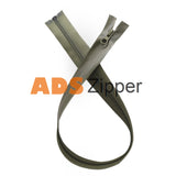 Waterproof Coloured Zip No.5 Open End Zips Green (Olive - 327) / 23.6 Inch 60 Cm (Open End)